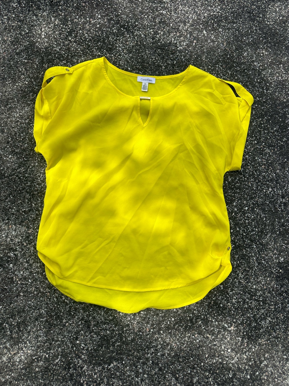 Calvin Klein Bright Yellow Girls' Keyhole Top